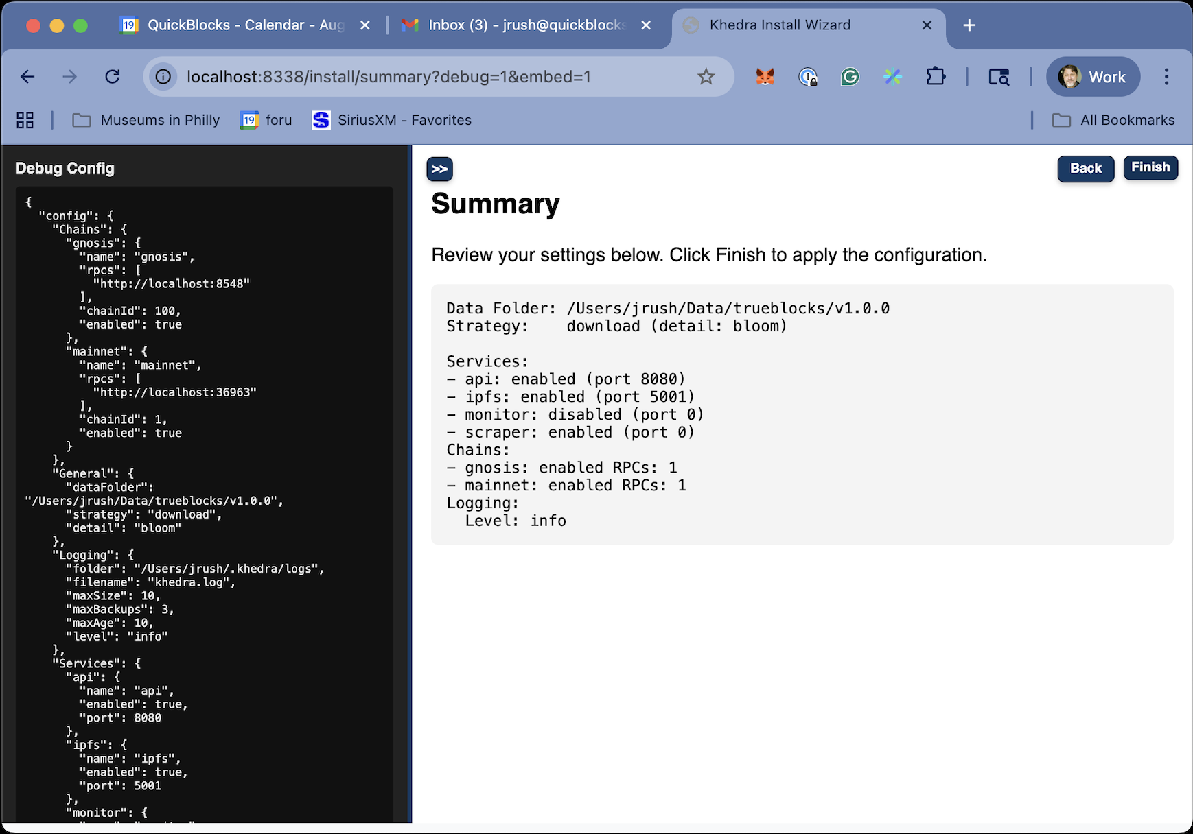 Summary Screen